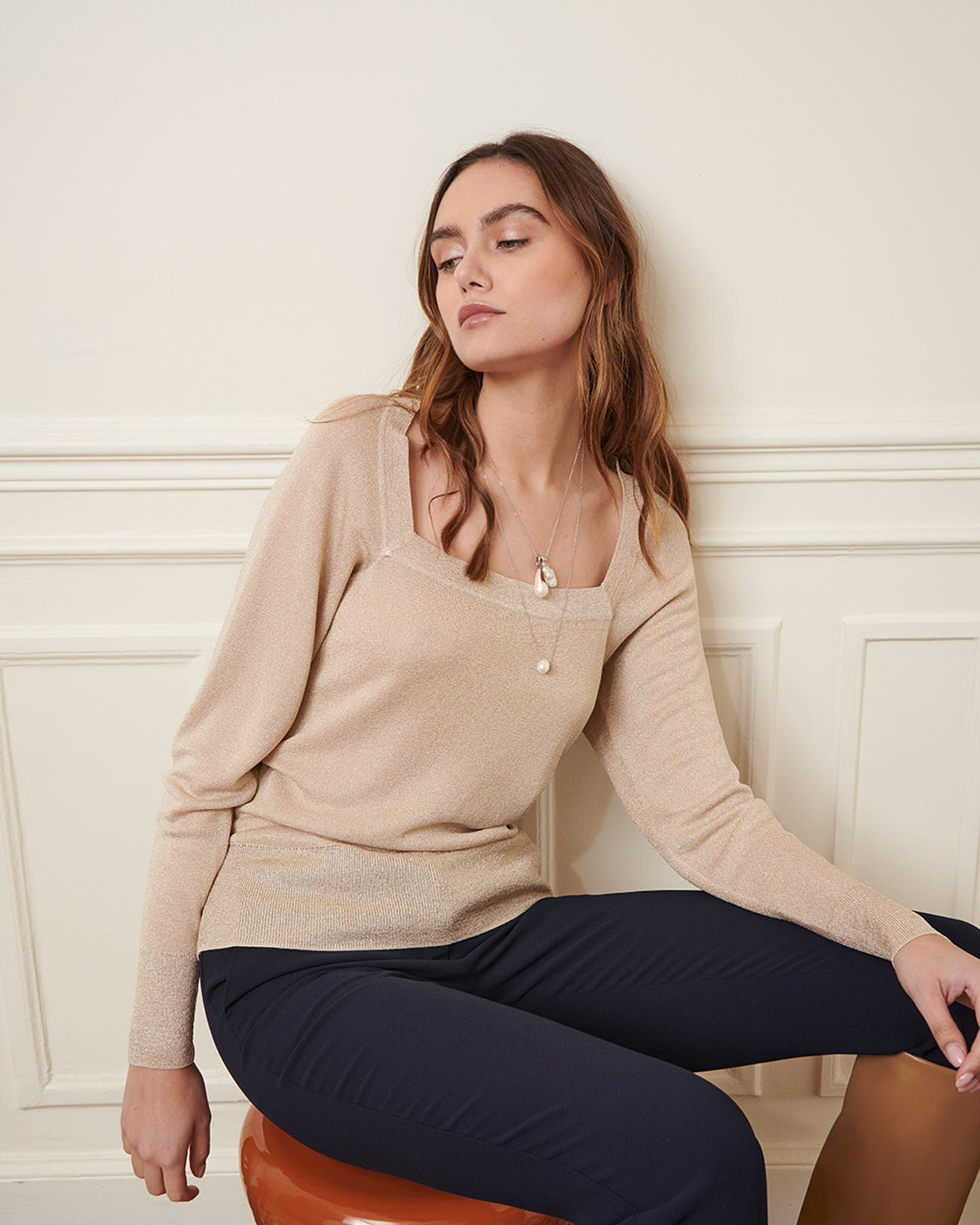 Pull Naiya Col carr&eacute; ZAPA