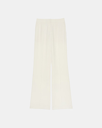 Pantalon Pervenche Pantalon large en crêpe écru ZAPA