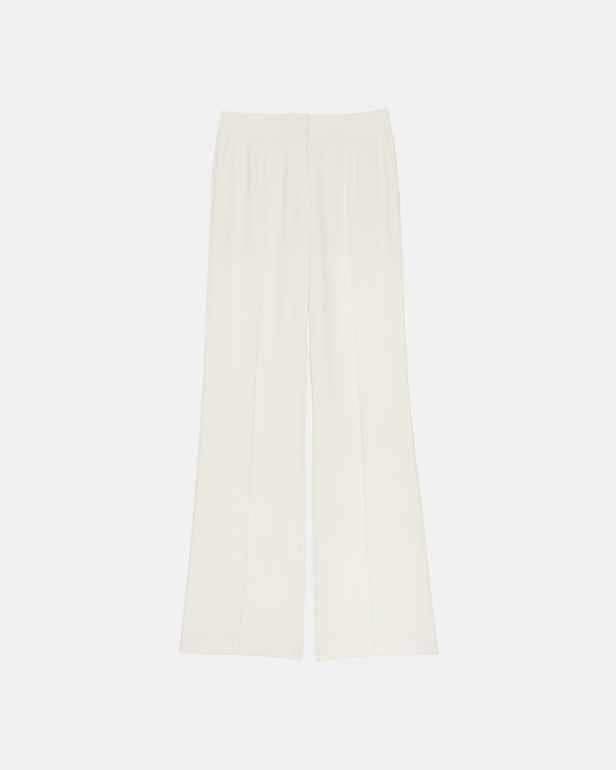 Pantalon Pervenche Pantalon large en cr&ecirc;pe &eacute;cru ZAPA