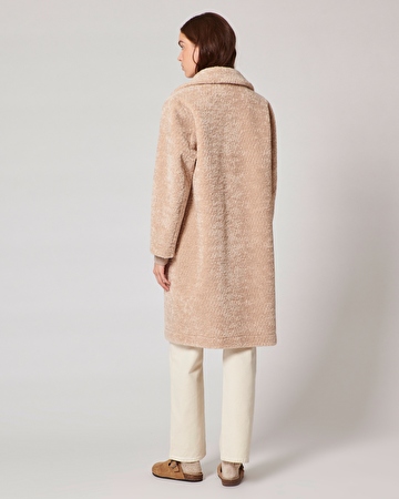 Manteau Mississippi Manteau long en fausse fourrure écru ZAPA