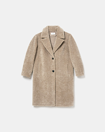 Manteau Mississippi Manteau long en fausse fourrure écru ZAPA