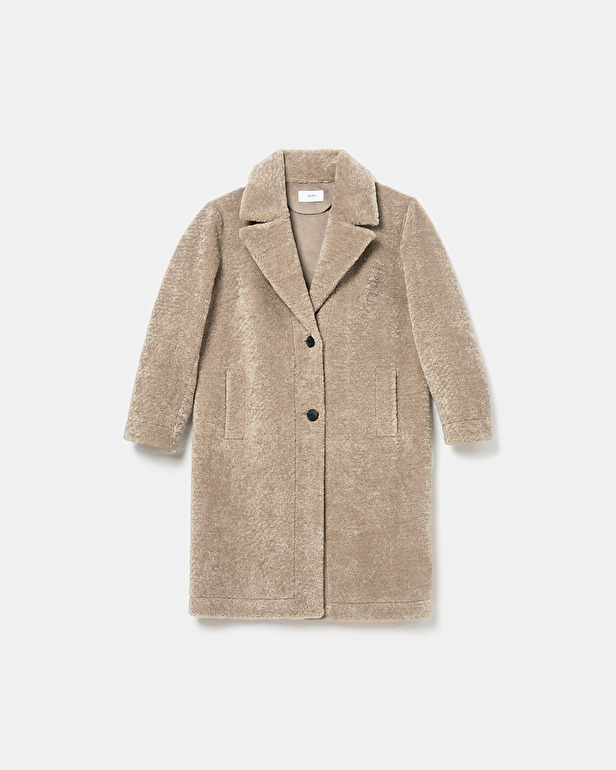 Manteau Mississippi Manteau long en fausse fourrure &eacute;cru ZAPA