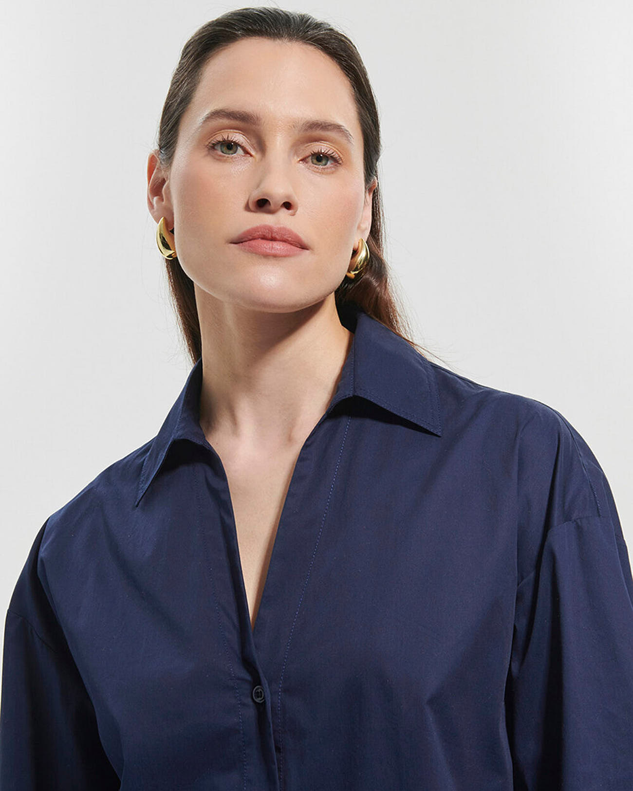 Chemise Carea Chemise en popeline marine ZAPA