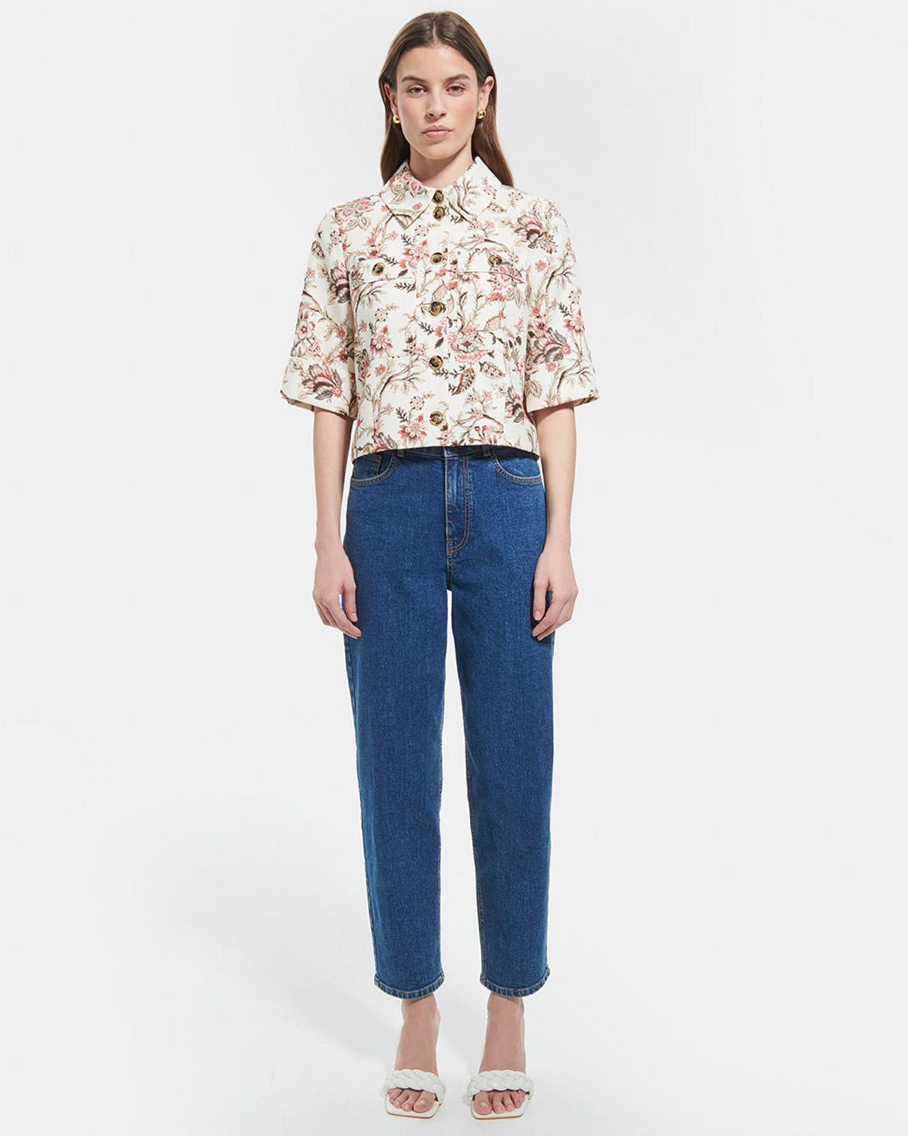 Chemise Cyrille Chemise droite &agrave; imprim&eacute; floral ZAPA