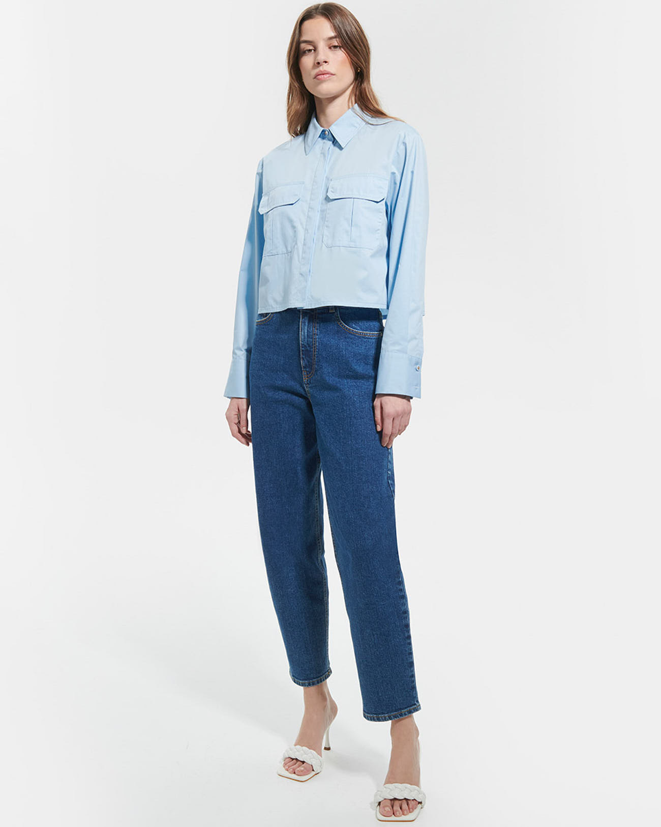 Chemise Camomille Chemise courte bleu ciel ZAPA