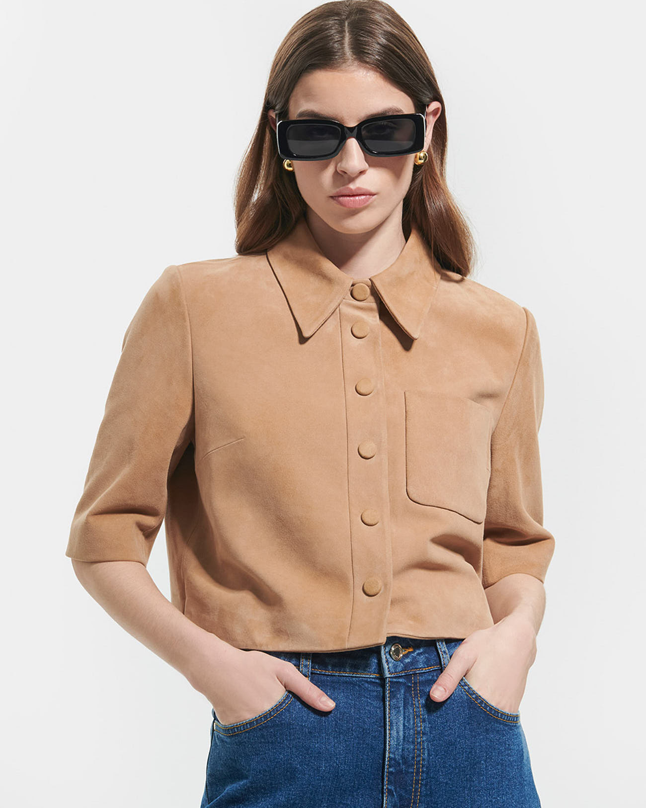 Chemise Celina Chemise courte beige ZAPA