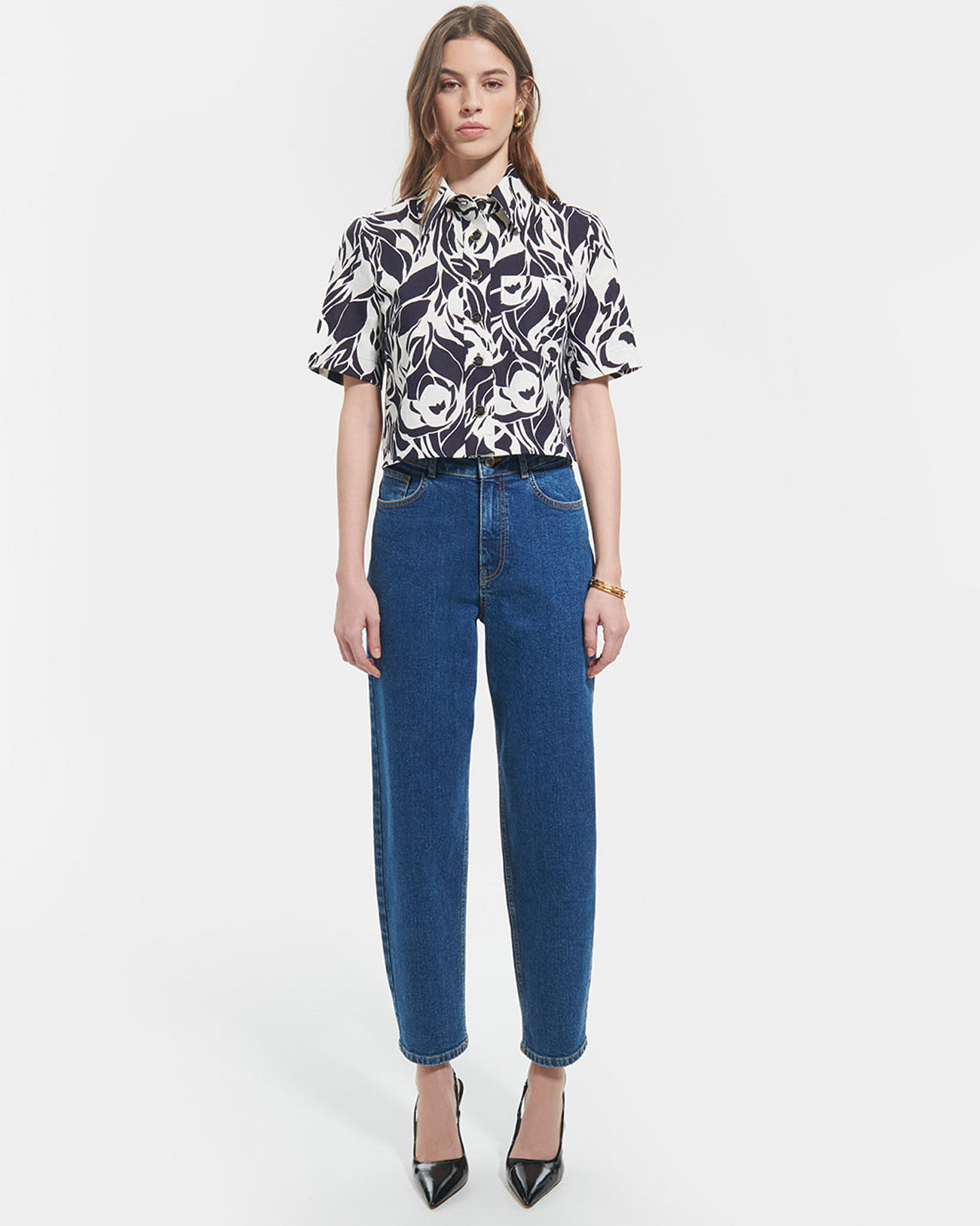 Chemise Celinette Chemise courte &agrave; imprim&eacute; ZAPA