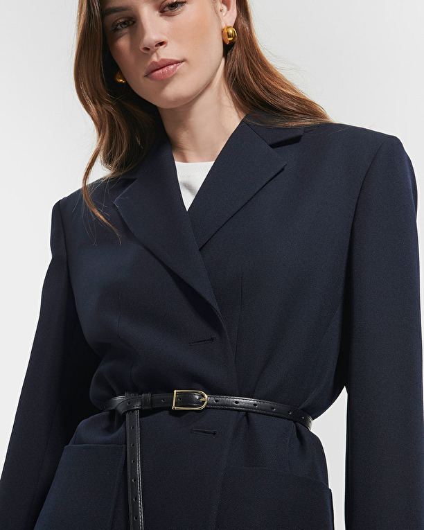 Ceinture Cathy Ceinture en cuir noire ZAPA