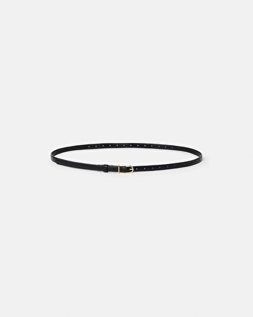 Ceinture Cathy Ceinture en cuir noire ZAPA