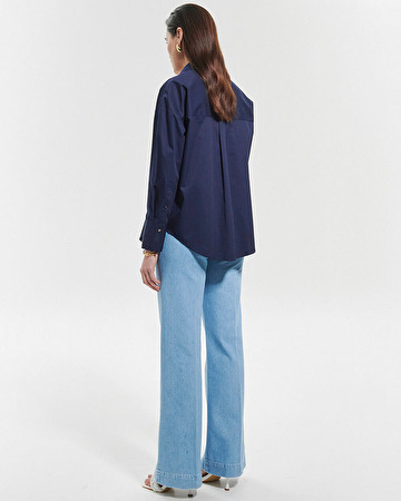 Chemise Carea Chemise en popeline marine ZAPA