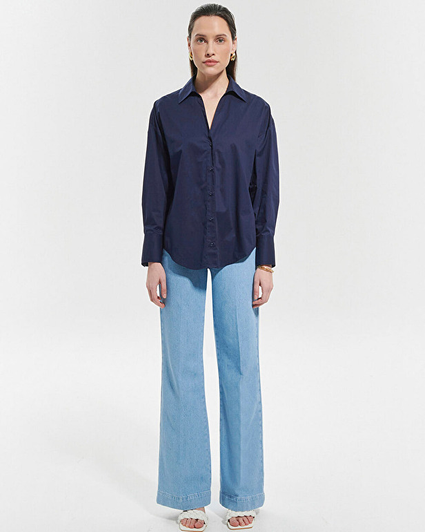 Chemise Carea Chemise en popeline marine ZAPA