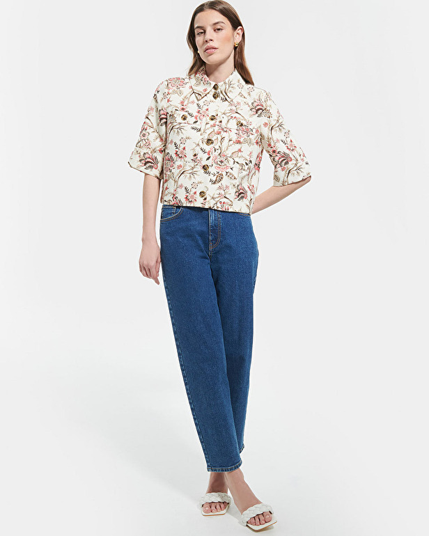 Chemise Cyrille Chemise droite &agrave; imprim&eacute; floral ZAPA