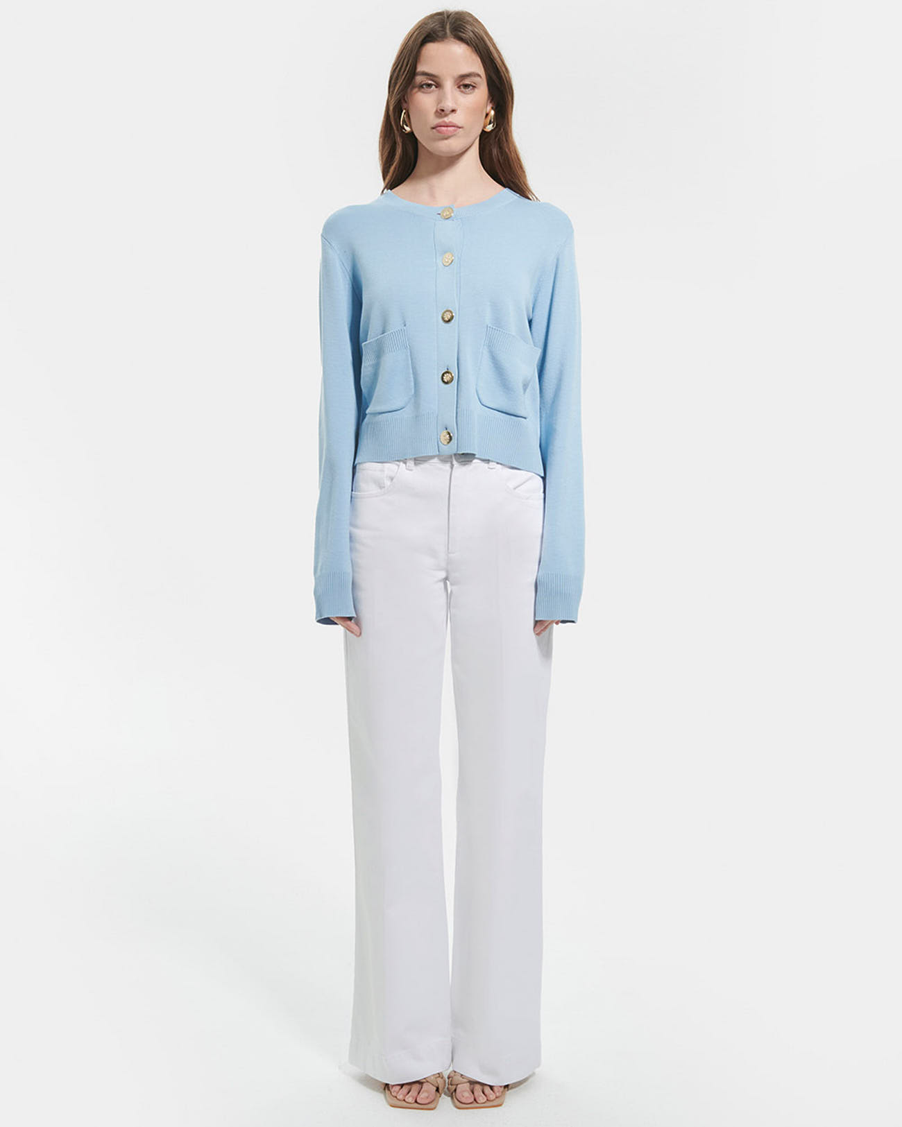 Gilet Gwendoline Gilet ajust&eacute; bleu ciel ZAPA