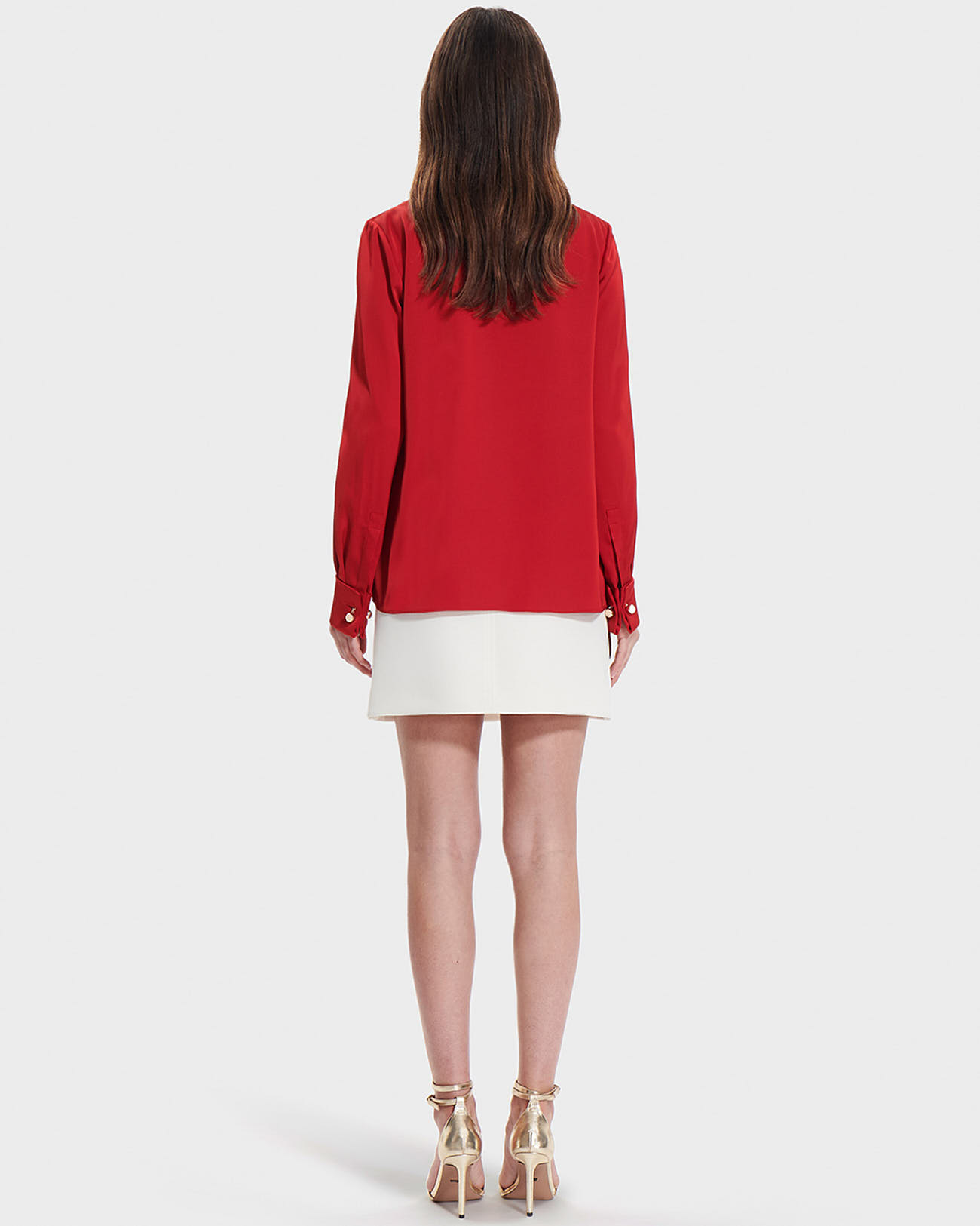 Blouse Colibri Blouse fluide satin&eacute;e rouge ZAPA