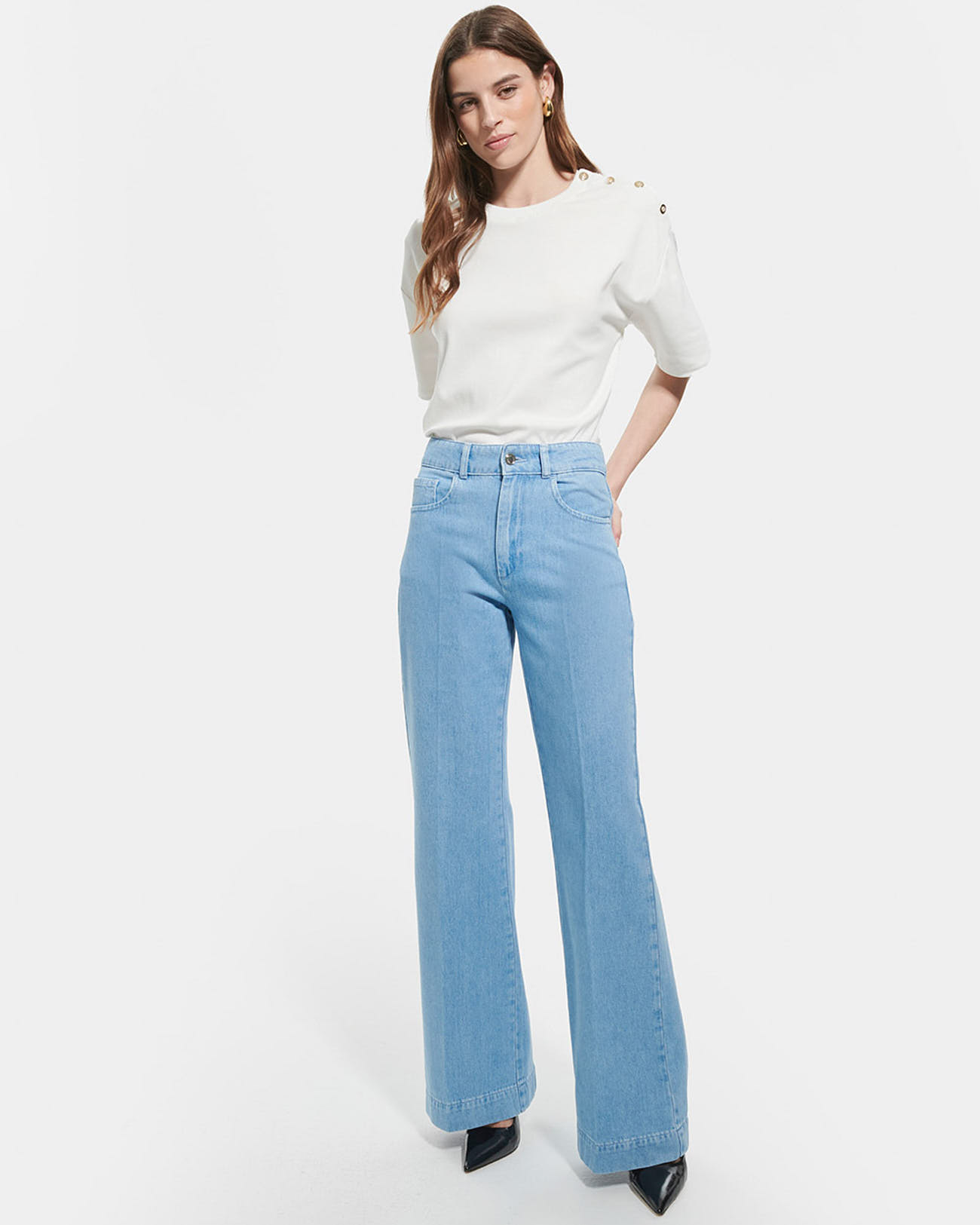 Jean Jessie Jean Palazzo baby blue ZAPA