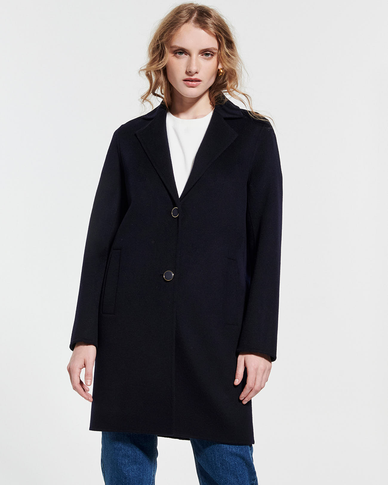 Manteau Matila Manteau mi-long lainage double face ZAPA