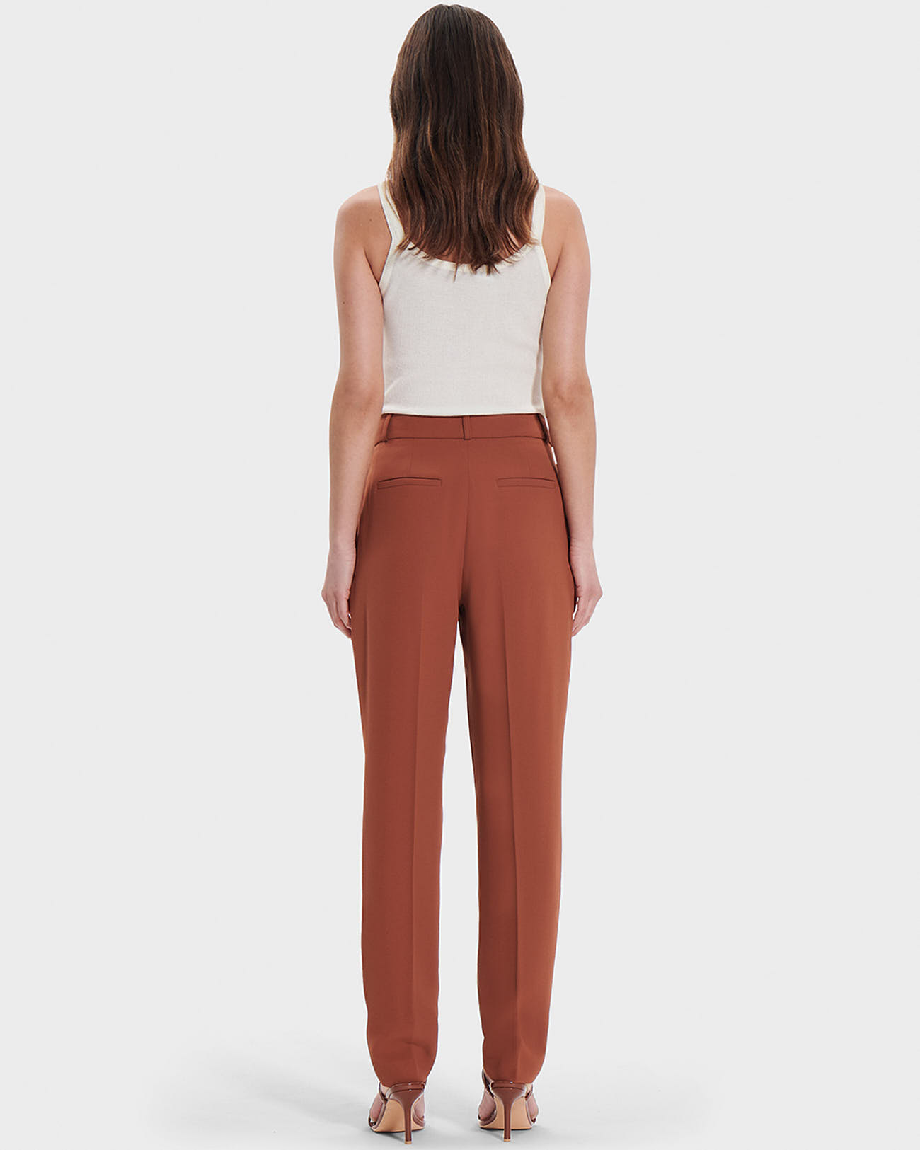 Pantalon Pona Pantalon &agrave; pinces rouille ZAPA