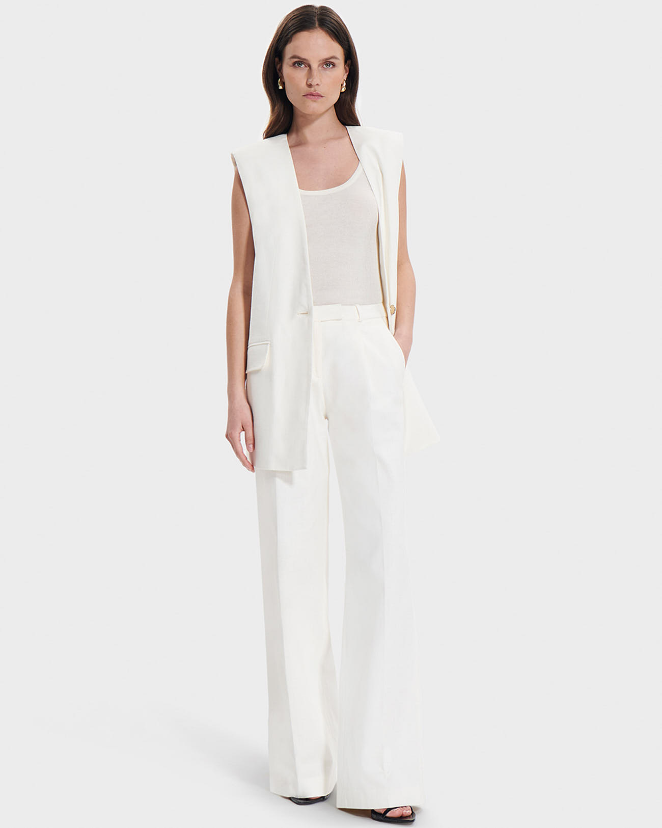 Pantalon Pleyel Pantalon fluide &eacute;cru ZAPA