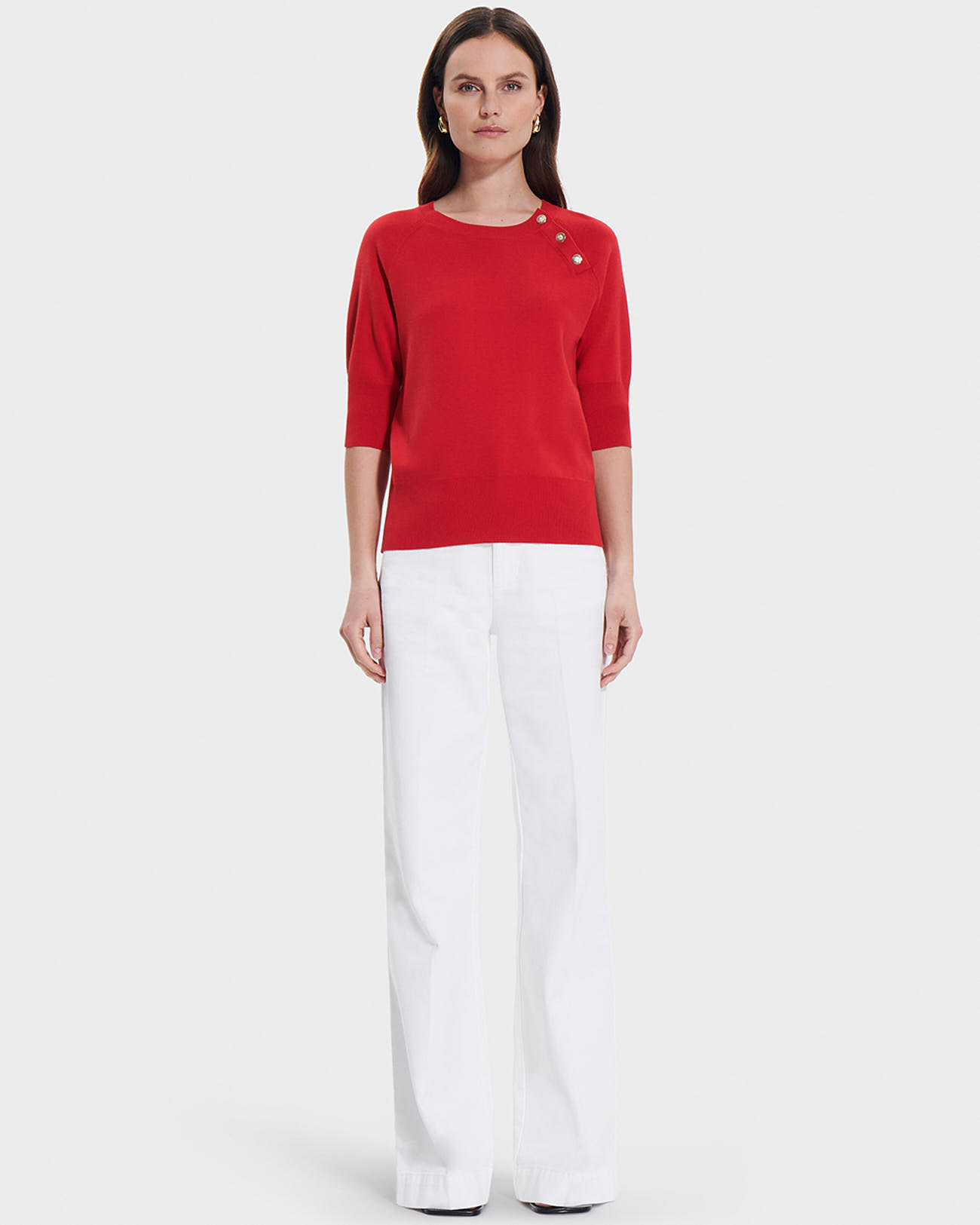 Pull Pauline Pull ajust&eacute; rouge ZAPA