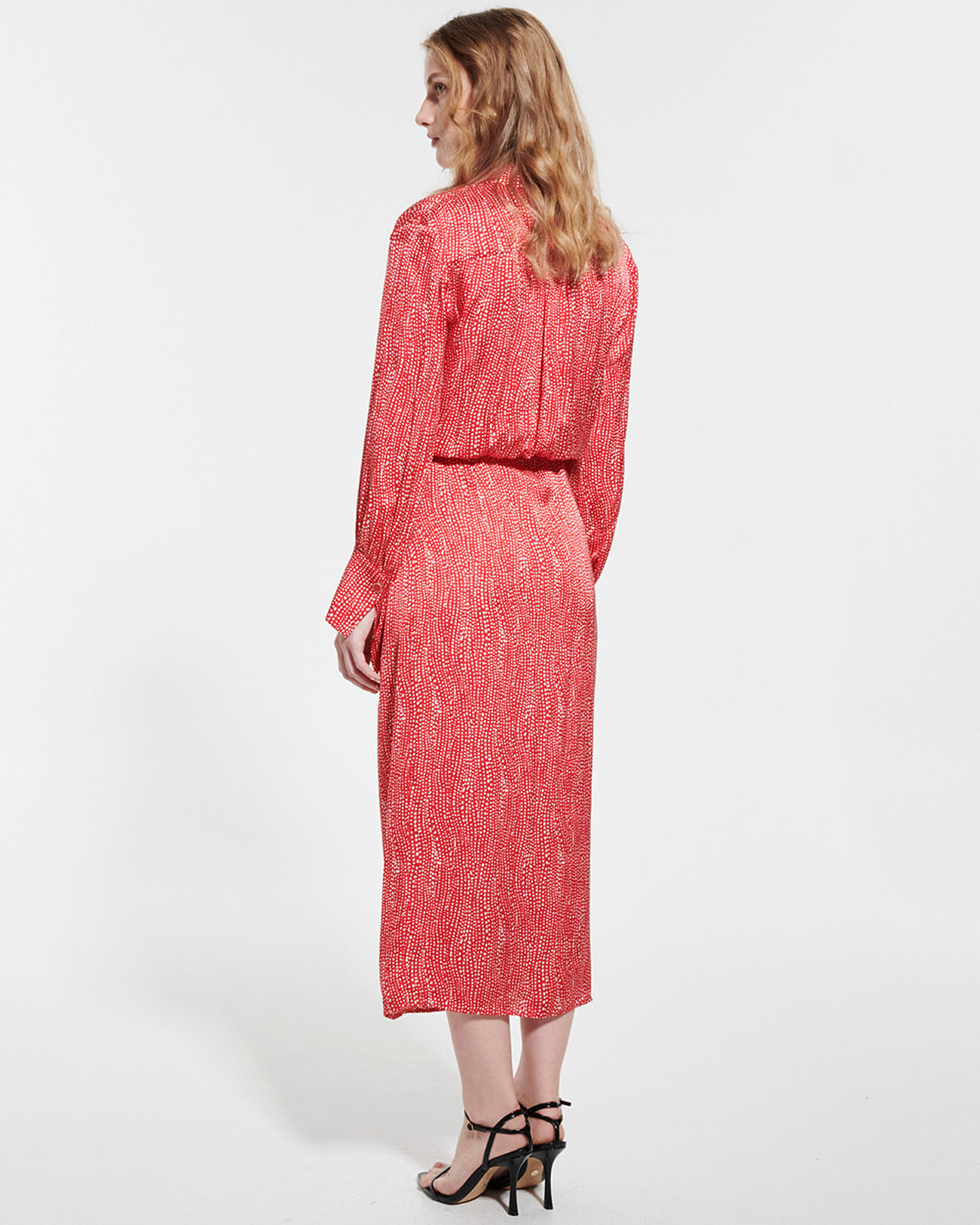 Robe Rosy Robe portefeuille imprim&eacute; rouge et blanc ZAPA