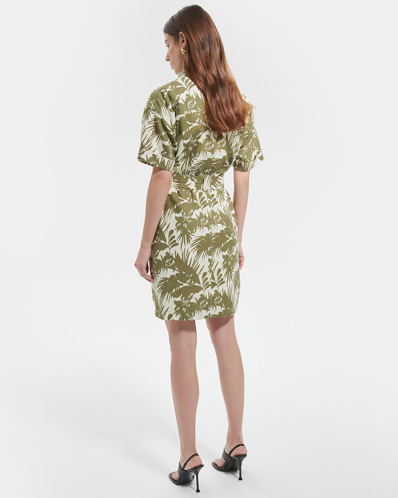 Robe Royo Robe saharienne &agrave; imprim&eacute; tropical ZAPA