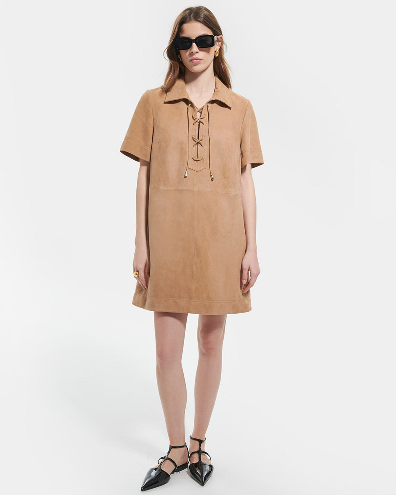 Robe Rosalia Robe courte en su&egrave;de ZAPA