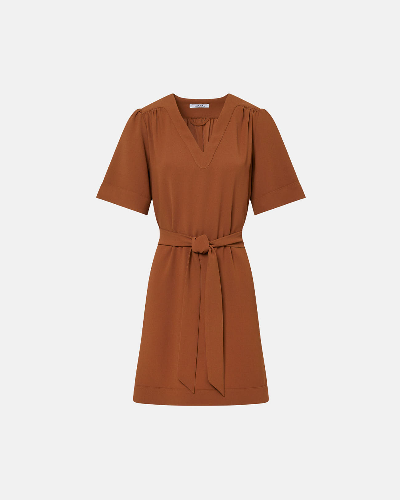 Robe Retie Robe droite cintr&eacute;e rouille ZAPA