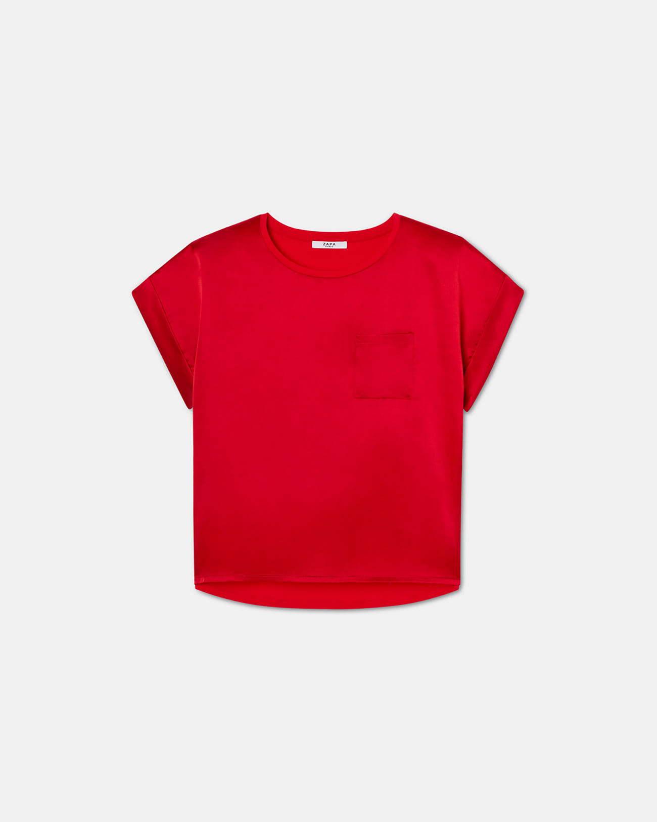 Top Theo Tee-shirt satin&eacute; rouge ZAPA