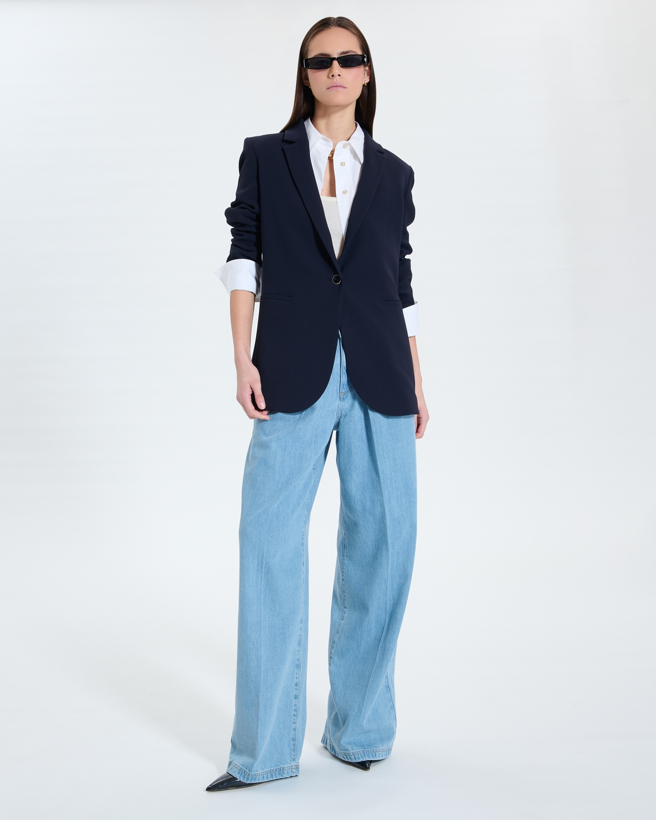 Veste Victorina Veste de tailleur en cr&ecirc;pe nocturne ZAPA