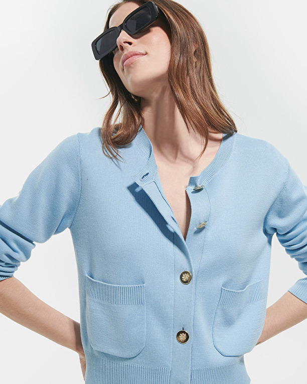 Gilet Gwendoline Gilet ajusté bleu ciel ZAPA