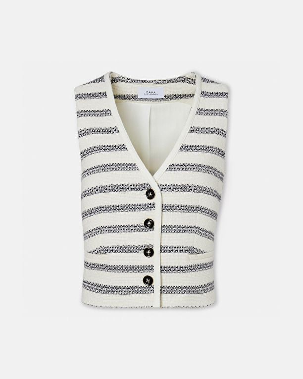 Gilet Georges Gilet sans manches en tweed ZAPA