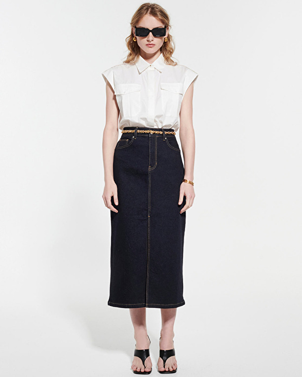 Jupe Jude Jupe midi en denim ZAPA