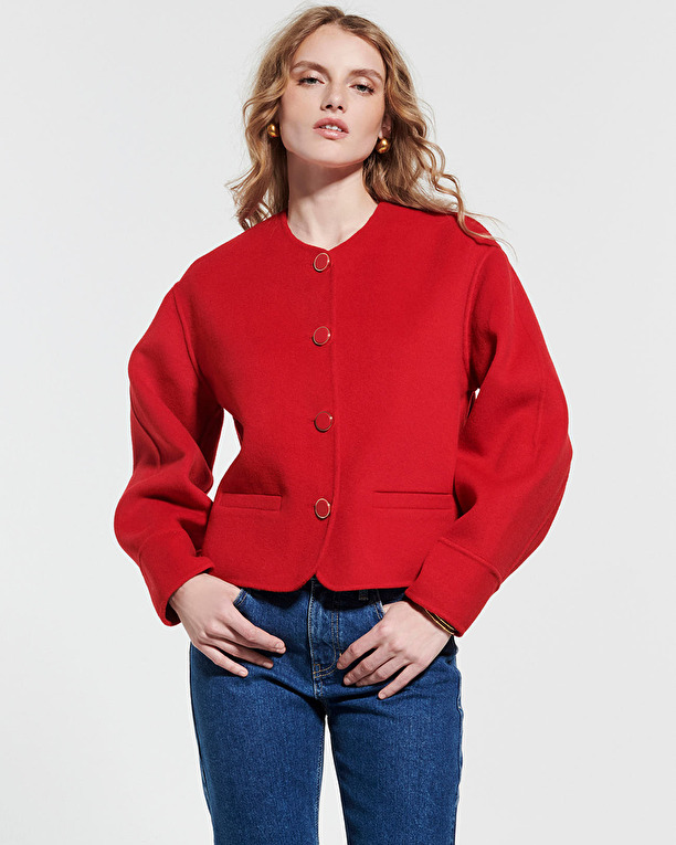 Manteau Minsk Manteau en laine rouge ZAPA