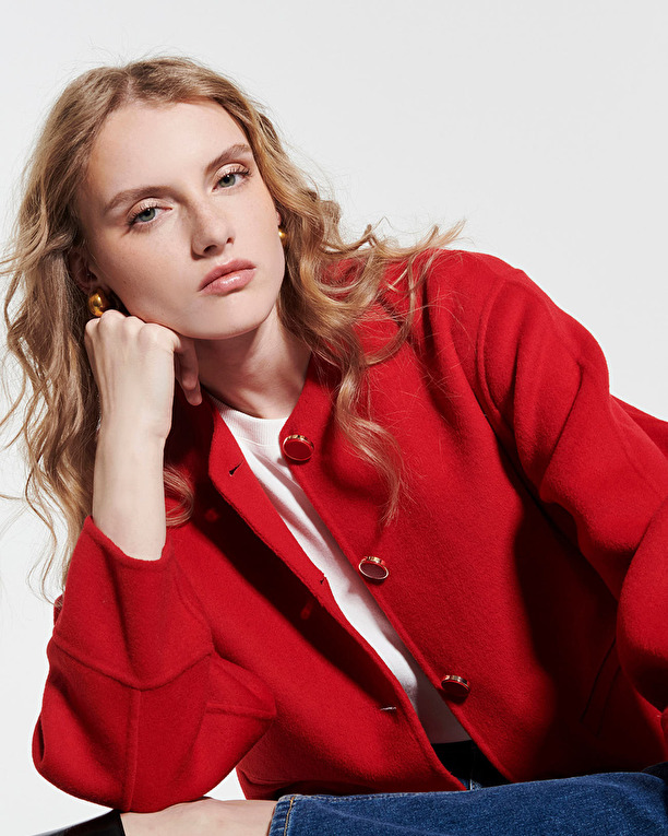 Manteau Minsk Manteau en laine rouge ZAPA