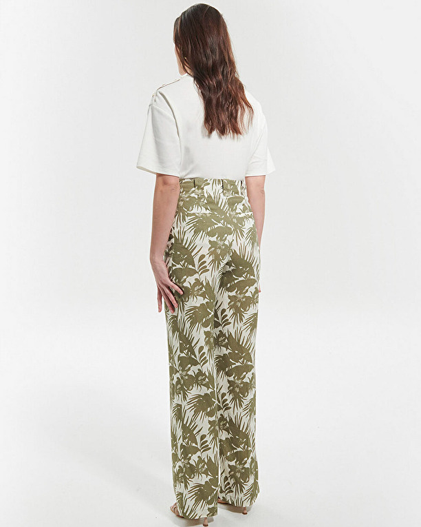 Pantalon Pampelonne Pantalon léger à imprimé tropical ZAPA