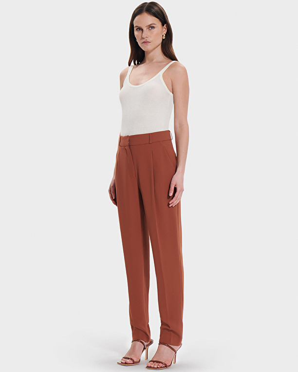 Pantalon Pona Pantalon à pinces rouille ZAPA