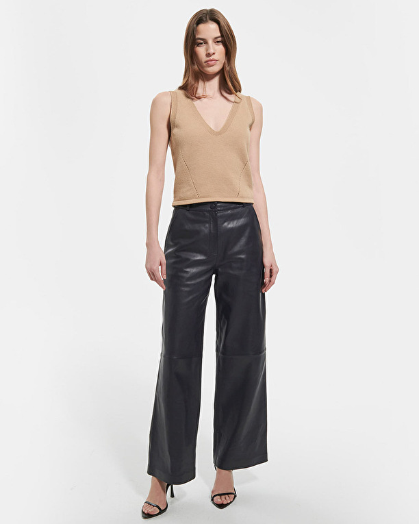Pull Nadine Top en maille camel ZAPA