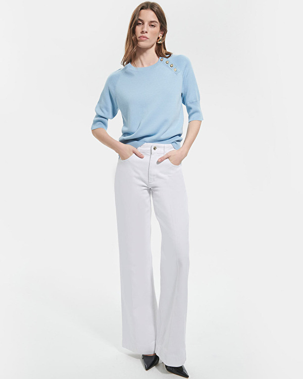 Pull Pauline Pull ajusté bleu ciel ZAPA