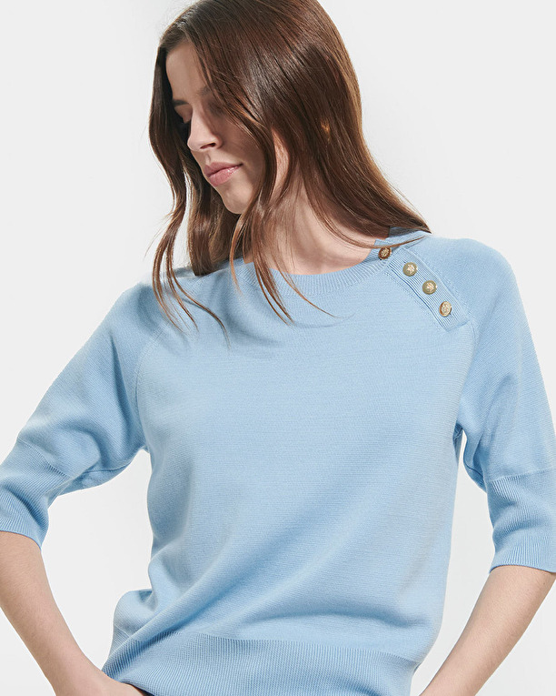 Pull Pauline Pull ajusté bleu ciel ZAPA