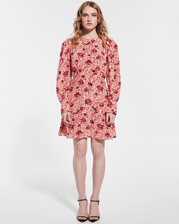 Robe Ranae Robe courte fluide à imprimé rétro ZAPA