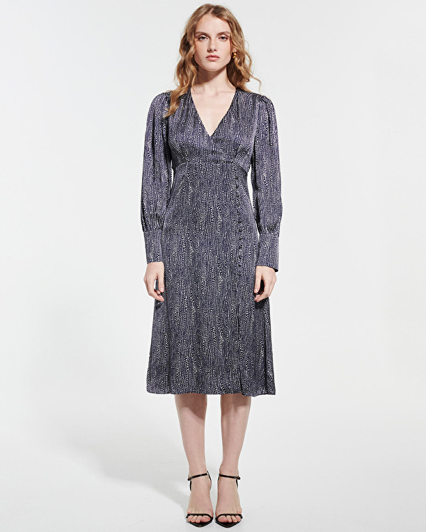 Robe Rainette Robe portefeuille à imprimé marine et blanc ZAPA