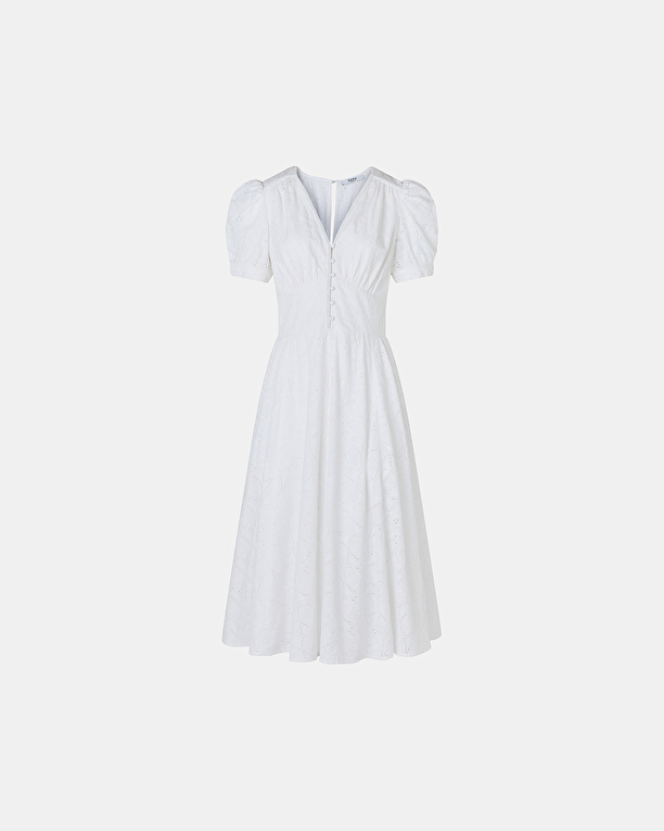 Robe Rafinity Robe longue évasée effet broderie anglaise ZAPA