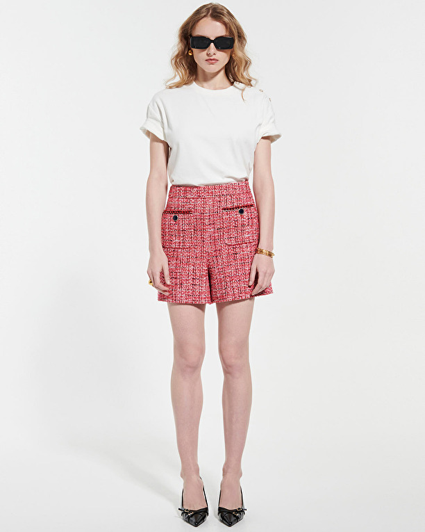 Short Seoul Short en tweed rose ZAPA