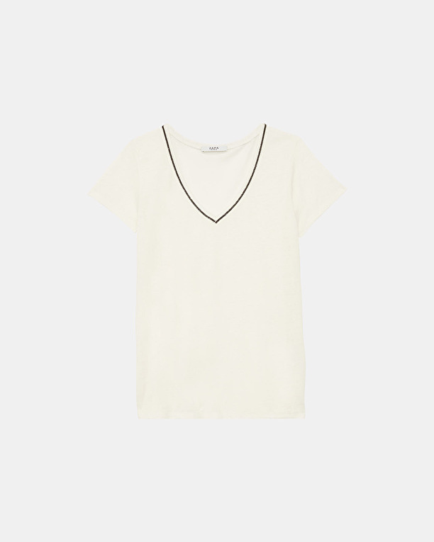 Top Tasmanie Top jersey écru ZAPA