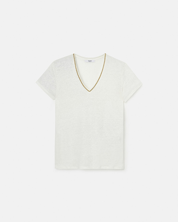 Top Tasmanie Top jersey écru ZAPA
