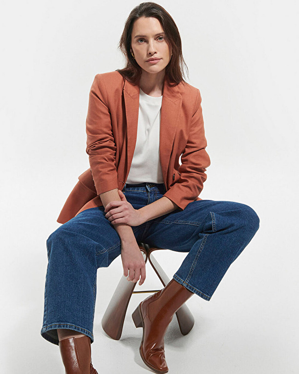 Veste Veneziana Veste tailleur cognac ZAPA