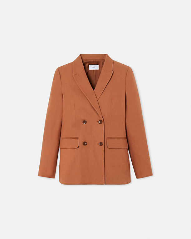 Veste Veneziana Veste tailleur cognac ZAPA