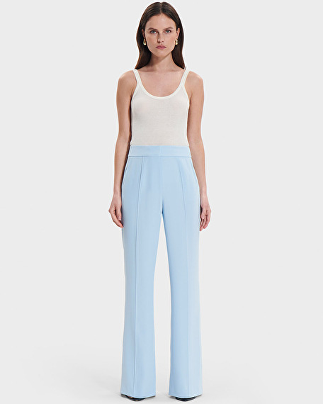 Pantalon pervenche pantalon fluide bleu ciel zapa