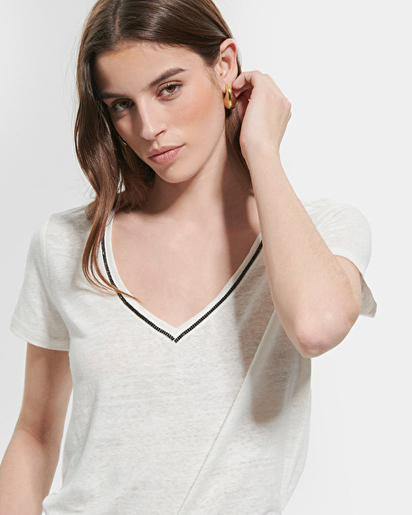 Top tasmanie top jersey &eacute;cru zapa