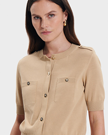 Gilet Geoffrey Gilet ajust&eacute; beige ZAPA